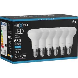 Mexen Nova 6x LED крушка E14, R50, 6W, Студена - 6500K, 630 lm - L103-E14-0665-01x06 (L103-E14-0665-01x06)