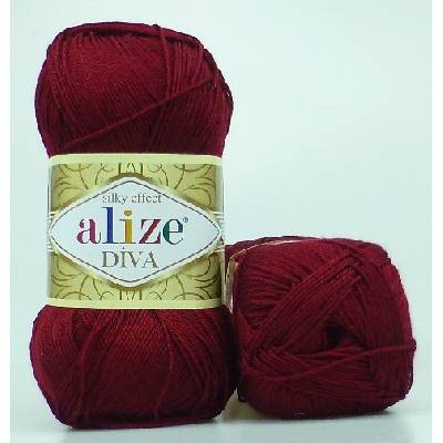 Alize příze Diva 57 bordó