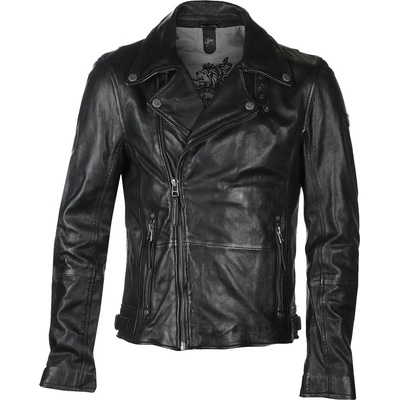 NNM Мъжка кожа байкерско яке Маврич sf nslv - черен - m0008826