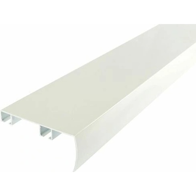 Inteza DECO stropná garnižová súprava s predným krytom kovová Biela, 160cm, dvojitá