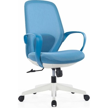 RFG Работен стол RFG Egg W, до 130кг, дамаска, полиамидна база, регулируем люлеещ механизъм, коригиране на височината, лумбална опора, син