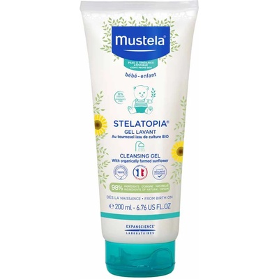 Mustela Бебешки душ гел за атопична кожа Mustela Stelatopia - 200 ml