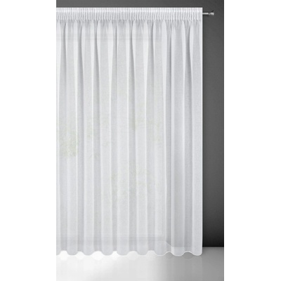ZÁCLONA ELPIDIA NA PÁSKE 350X250 CM BIELA