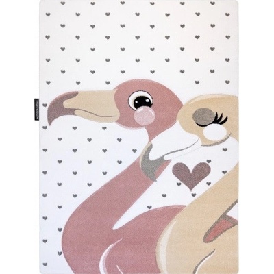 Dywany Łuszczów Petit Flamingos hearts cream