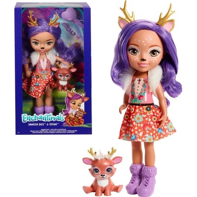Mattel Enchantimals Danessa Deer 30 cm bábika s jeleňom Sprintom