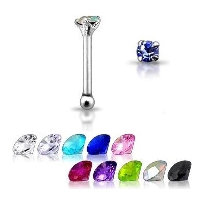 Šperky4U stříbrný piercing do nosu kamínek N01003-P