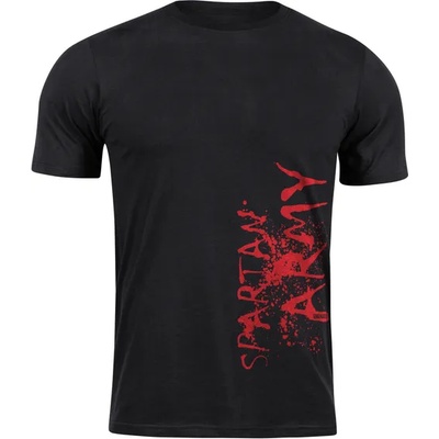 DRAGOWA Тениска с къс ръкав Spartan Army Redwar, черна, 160 г/м2 (7844)
