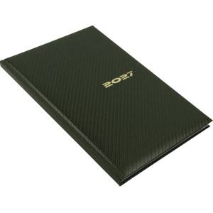 Realsystem Дневник за срокове REALSYSTEM Carbon B/5 седмичен, бял, със зелени страници, 2027 (5611-88)