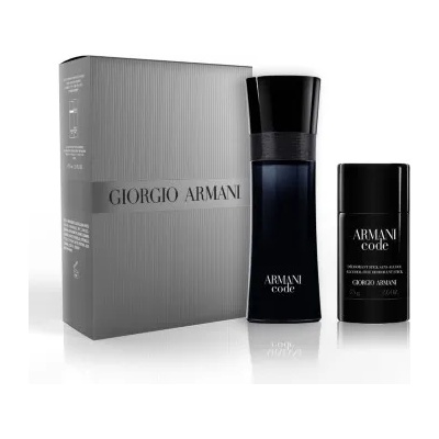 Giorgio Armani Black Code Подаръчен комплект, Тоалетна вода 75ml + Део стик 75ml, мъже
