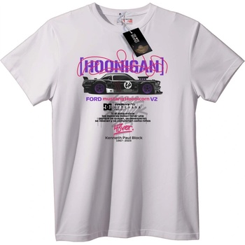 NOONEBRAND Тениска Hoonigan Ford Mustang Hoonicorn V2 - 7XL, White