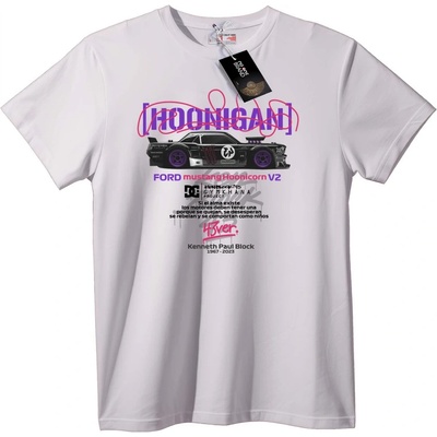 NOONEBRAND Тениска Hoonigan Ford Mustang Hoonicorn V2 - 7XL, White