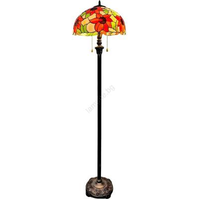 Brilagi - Tiffany витражна подова лампа SUNFLOWER 2xE27/60W/230V (BG4363)
