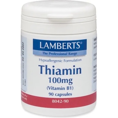LAMBERTS ЛАМБЕРТС ТИАМИН (ВИТАМИН Б 1)100 МГ Х 90 КАПС. / lamberts thiamin 100mg (vit b1) 90caps