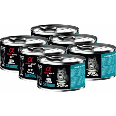 Alpha Spirit Cat Adult Sardine Protein 6 x 200 g