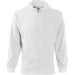 MALFINI Malfini trendy zipper 410 / Дълго яке тип кенгуру с качулка - бяло xxl (4100017)