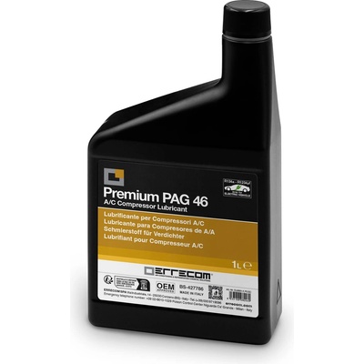 ERRECOM PAG 46-1 L, lubricant for conventional or electric automotive air conditioning compressors that operate with the refrigerants GAS R134a and R1234yf - OL6001. KP2. EC