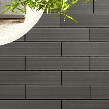 NIKA Универсална декинг плочка wpc 59.2х13.4 см цвят антрацит (fr-dt 82625)