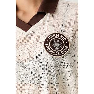 adidas тениска с яка дамска от ажур x Farm Rio (KR0239)