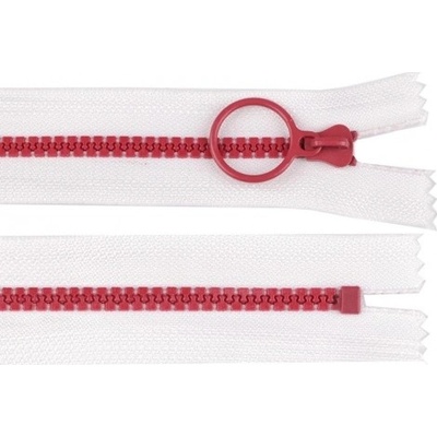 Zip kostěný 20cm - bílý