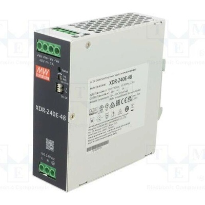 MEAN WELL XDR-240E-48 Napájecí zdroj: spínaný; na lištu DIN; 240W; 48VDC; 0÷5A; OUT: 1