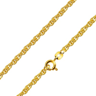 Šperky eshop 18K zlatý řetízek dámský, kruhový splet S3GG171.21