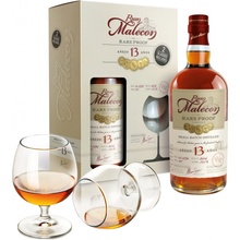 Malecon 13 Años 50,5% 0,7 l (dárčekové balenie 2 poháre)
