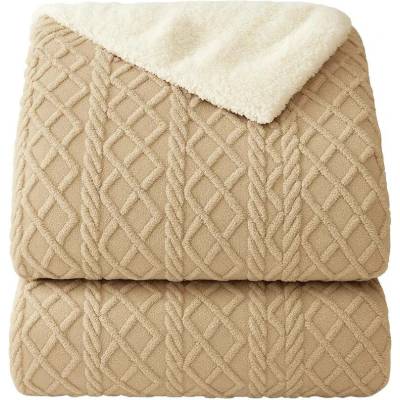 eCa KOC14BR Super měkká XL plyšová deka béžová 180x220