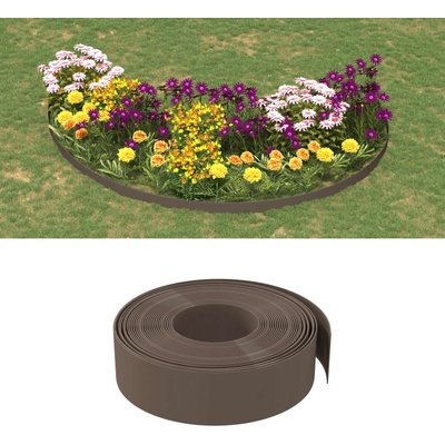 vidaXL Градински кантове, 2 бр, сиви, 10 м, 15 см, полиетилен (3155448)