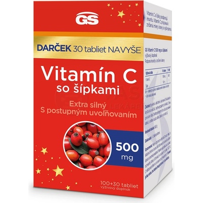GS Vitamín C 500 mg so šípkami darček 2023 100+30 tabliet