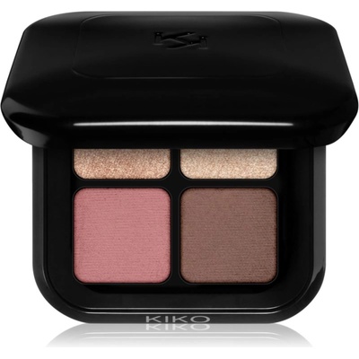 KIKO Milano New Bright Quartet paletka očných tieňov odtieň 02 Rosy Mauve Variations 3.5 g