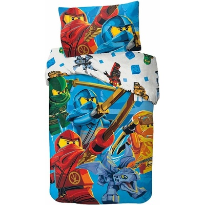 Carbotex bavlna obliečky LEGO Ninjago motív Spoločne povstaneme - 100% bavlna Renforcé 70x90 140x200