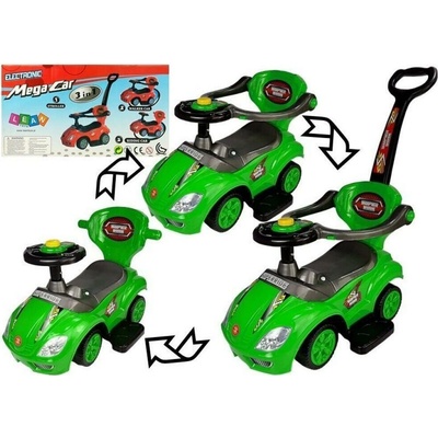 Megacar s vodiacou tyčou 3v1 zelené
