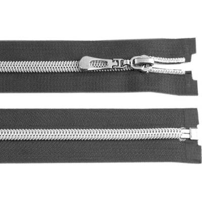 Spirálový zip se stříbrnými zoubky šíře 7 mm délka 60 cm - 148 červená