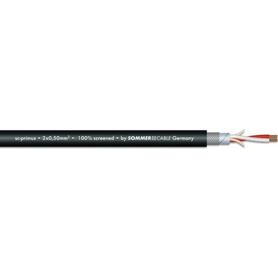 Sommer cable mikrofonní kabel SC-Primus FRNC 2x0,5 mm černý 100 m