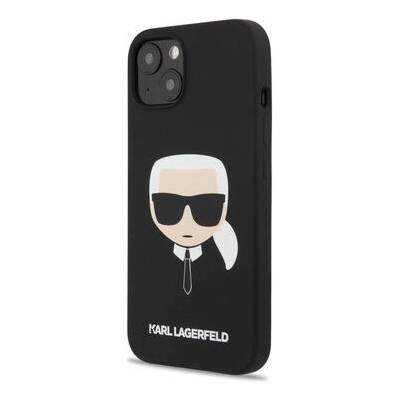Púzdro Karl Lagerfeld Liquid Silicone Karl Head Apple iPhone 13 mini, čierne