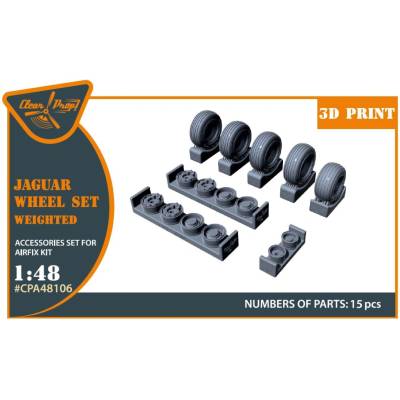 Airfix Clear Prop Jaguar Wheels set weighted for kit 1:48