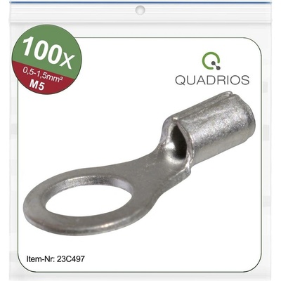 Quadrios 23C497 guľaté káblové oko Prierez=1.5 mm² Ø otvoru=5.3 mm neizolované 100 ks