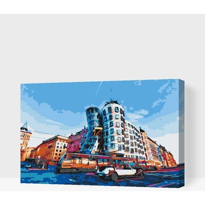 Painting Queens Tančící dům 80 x 120 cm bez rámu a bez vypnutí plátna