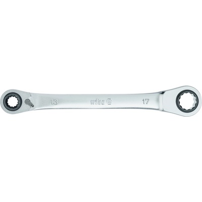 Wiha Oboustranný očkový ráčnový klíč 4 v 1 přepínatelný 10 mm x 17 mm 45421