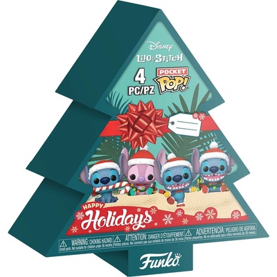 Комплект мини фигури Funko Pocket POP! Disney: Lilo & Stitch (Holiday) - 4 Pack (105231)