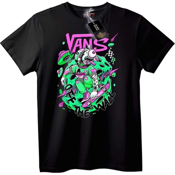 NOONEBRAND Тениска Vans Неонов Скейт - 6XL, Black