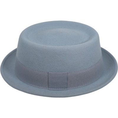 Fiebig Headwear since 1903 Plstěný klobouk porkpie Crushable 305017 světle modrý