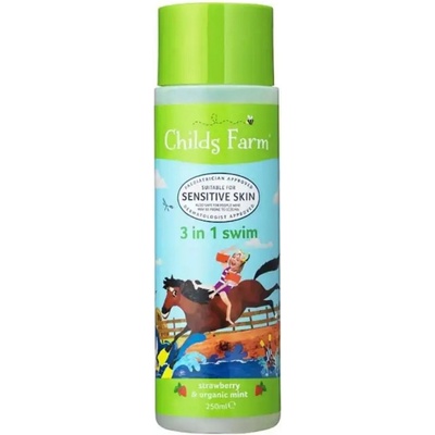 Childs Farm 3v1 Sprchový gel, šampon a kondicionér po plavání jahoda a máta 250 ml