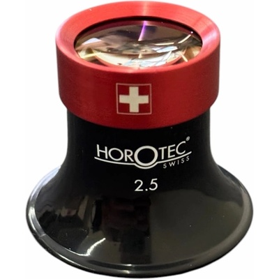 Horotec Лупа с очила Horotec MSA00.025-2.5 черна пластмаса с алуминиев винт x5