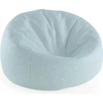 Sablio sedací vak Cocoon tečky na bledě modré 115 x 75 cm x 45 cm