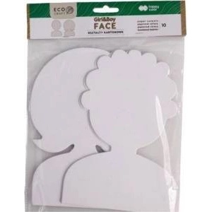 GDD Set of cardboard shapes Face 10pcs