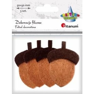 TITANUM Craft-Fun Series Felt Ornament Titanum Acorns (EA974)