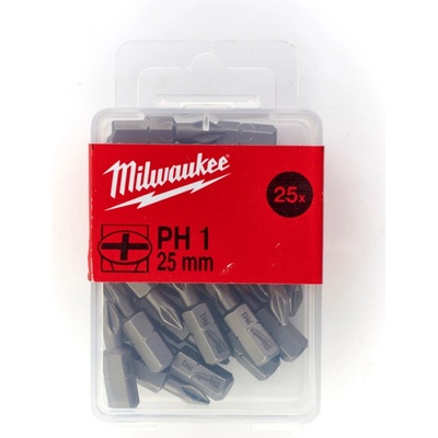 Milwaukee Skrutkovacie bity PH1, 25 mm 25 ks