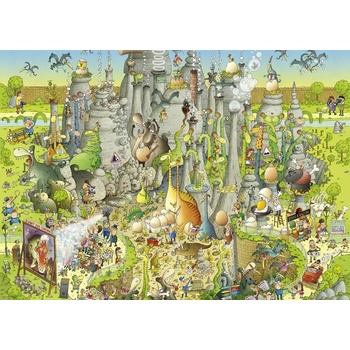 Image 1 of Heye - Puzzle Degano: Funky ZOO: Jurassic Habitat - 1 000 piese