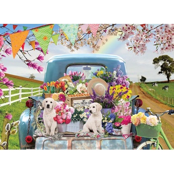 Cobble Hill - Puzzle Country Truck in Spring - 500 piese